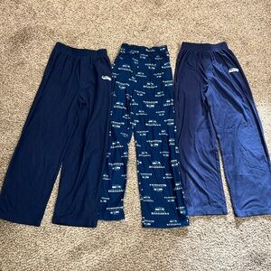 Seahawks NFL boys pajama pants 3 pair. Size 10-12